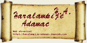 Haralampije Adamac vizit kartica